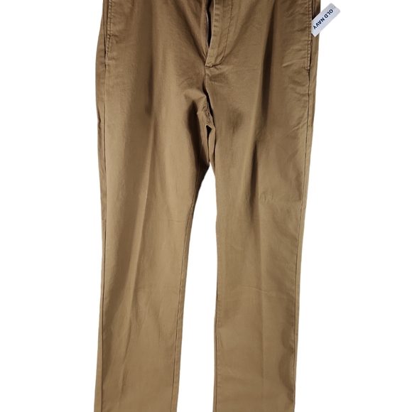 NWT, Old Navy, 0349, Men's tan, slim pants, belt loops, pockets, Sz 34×32 - Picture 8 of 9